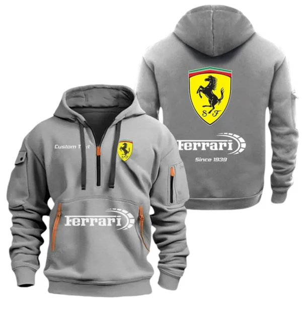 Premium Sports Car Hoodie Half Zipper, Exclusive Logo Hoodie For Premium Sports Car Enthusiasts CAR052 - Image 3