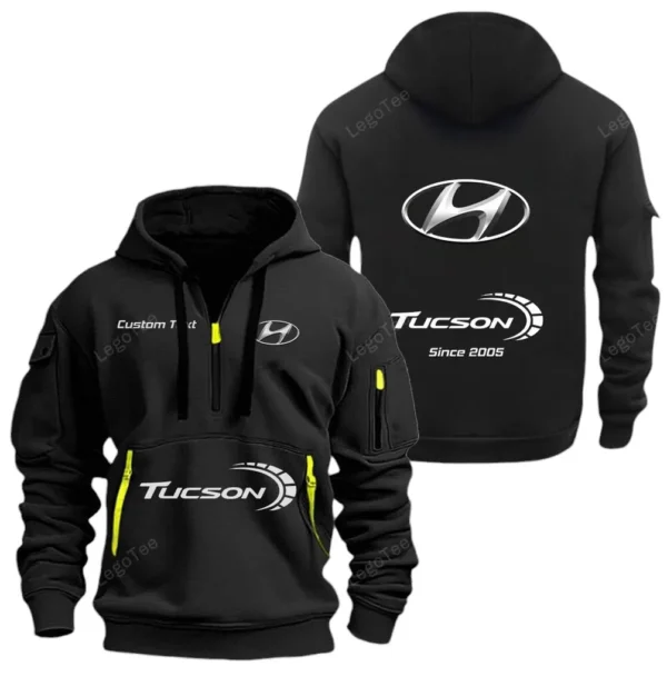 Family Car Hoodie Half Zipper, Exclusive Logo Hoodie For Family Car Enthusiasts CAR052 - Image 2