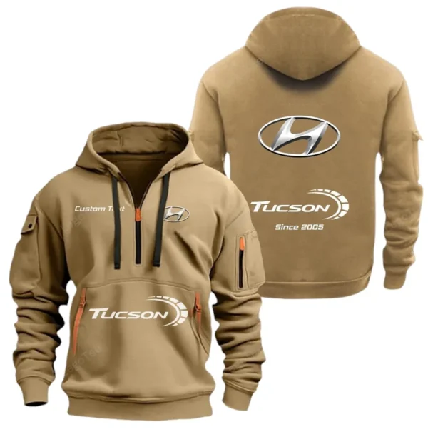 Family Car Hoodie Half Zipper, Exclusive Logo Hoodie For Family Car Enthusiasts CAR052 - Image 4