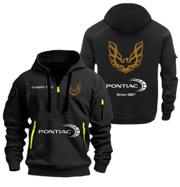 Hoodie Half Zipper Exclusive Logo Gift For Heritage Auto Enthusiasts CAR052 - Image 2