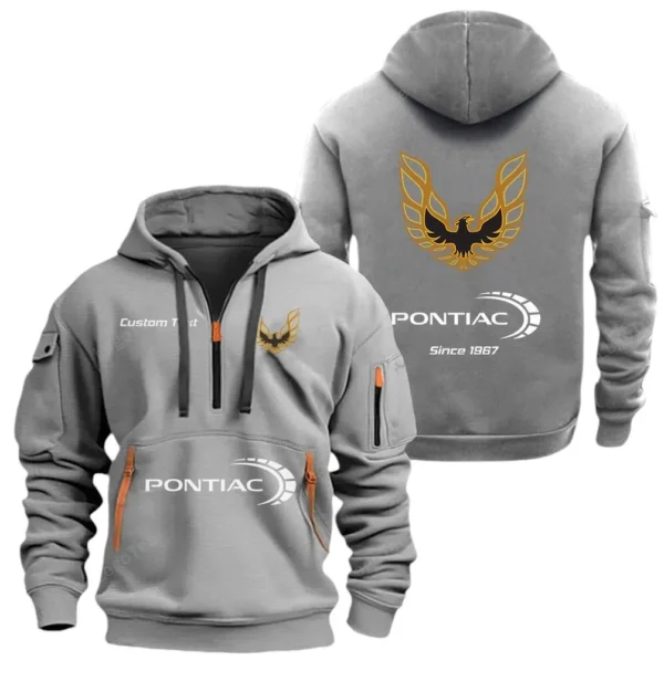 Hoodie Half Zipper Exclusive Logo Gift For Heritage Auto Enthusiasts CAR052 - Image 3
