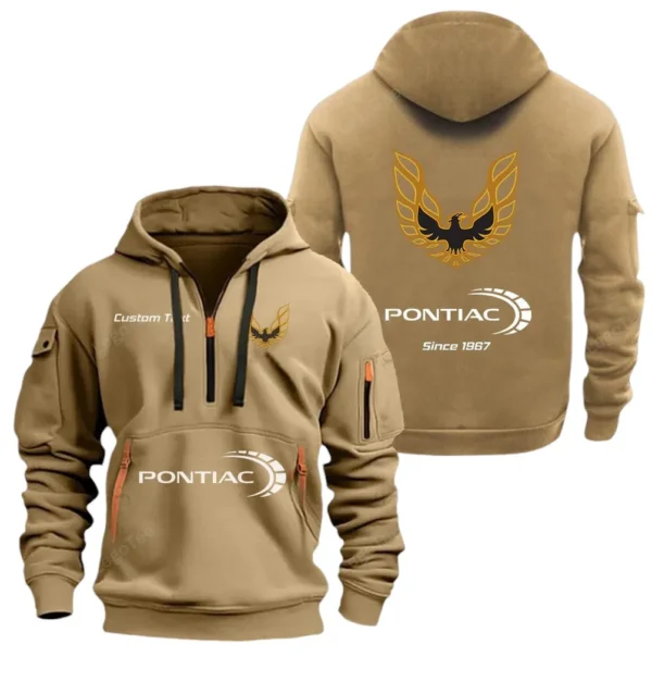 Hoodie Half Zipper Exclusive Logo Gift For Heritage Auto Enthusiasts CAR052 - Image 4