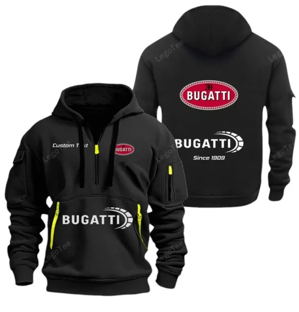 Hoodie Half Zipper Exclusive Logo Gift For Hypercar Enthusiasts CAR052 - Image 2