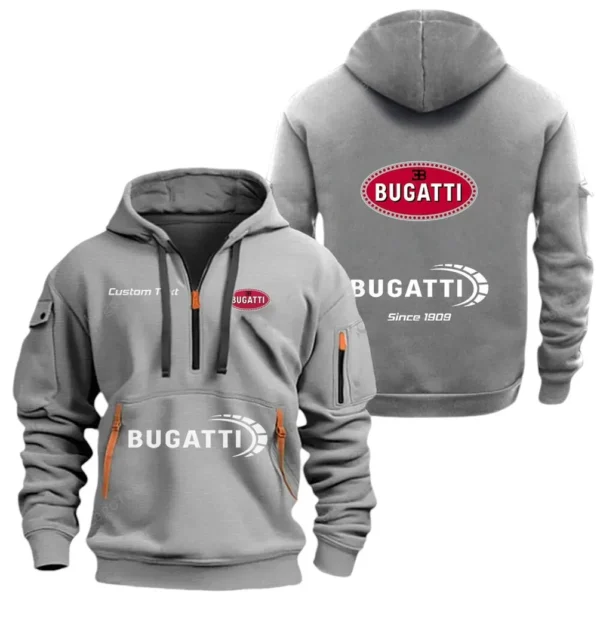 Hoodie Half Zipper Exclusive Logo Gift For Hypercar Enthusiasts CAR052 - Image 3