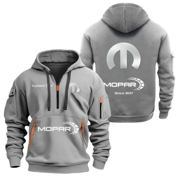 Hoodie Half Zipper Exclusive Logo Gift For Muscle Car Parts Enthusiasts CAR052 - Image 3