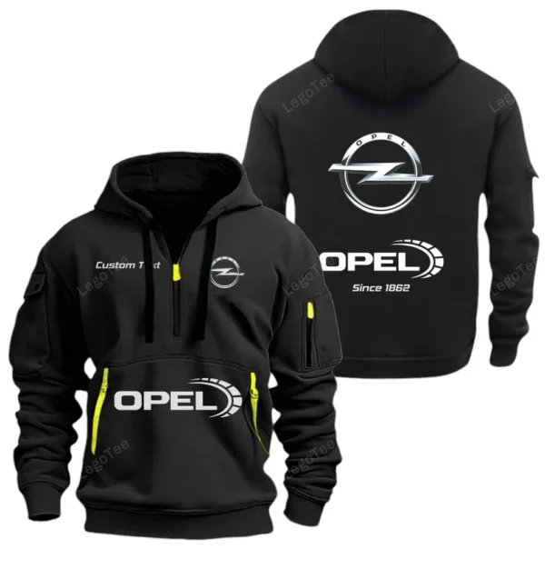 German Compact Car Hoodie Half Zipper, Exclusive Logo Hoodie For German Compact Car Enthusiasts CAR052 - Image 2
