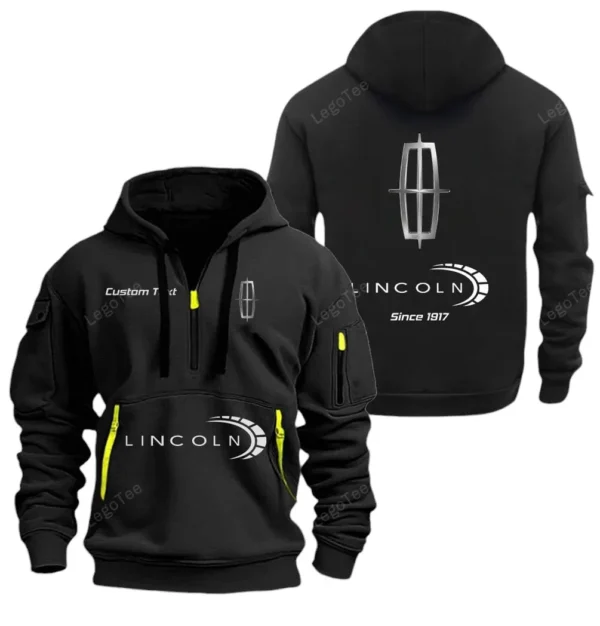 Hoodie Half Zipper Exclusive Logo Gift For Luxury Sedan Enthusiasts CAR052 - Image 2