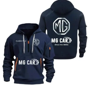 Hoodie Half Zipper Exclusive Logo Gift For Classic British Car Enthusiasts CAR052