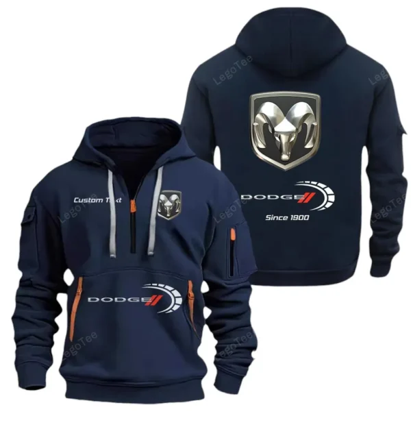 Hoodie Half Zipper Exclusive Logo Gift For Muscle Car Enthusiasts CAR052