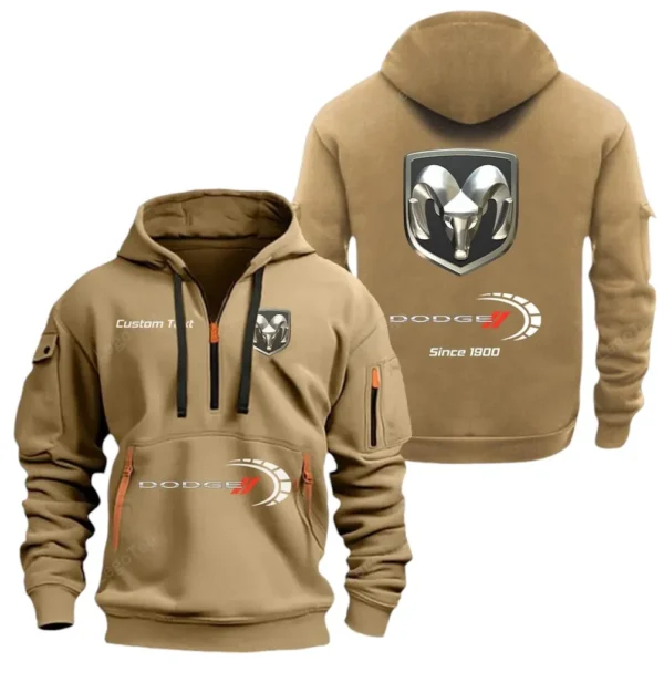 Hoodie Half Zipper Exclusive Logo Gift For Muscle Car Enthusiasts CAR052 - Image 4