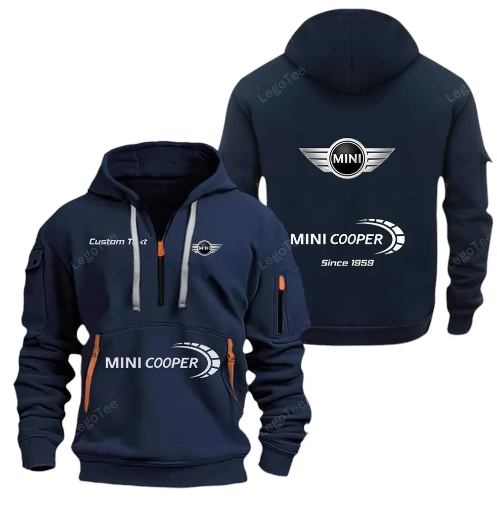 Hoodie Half Zipper Exclusive Logo Gift For Classic Car Enthusiasts CAR052