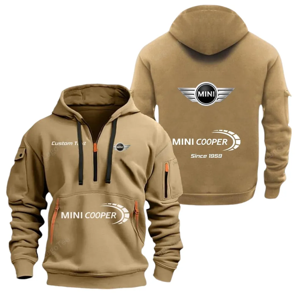 Hoodie Half Zipper Exclusive Logo Gift For Classic Car Enthusiasts CAR052 - Image 4