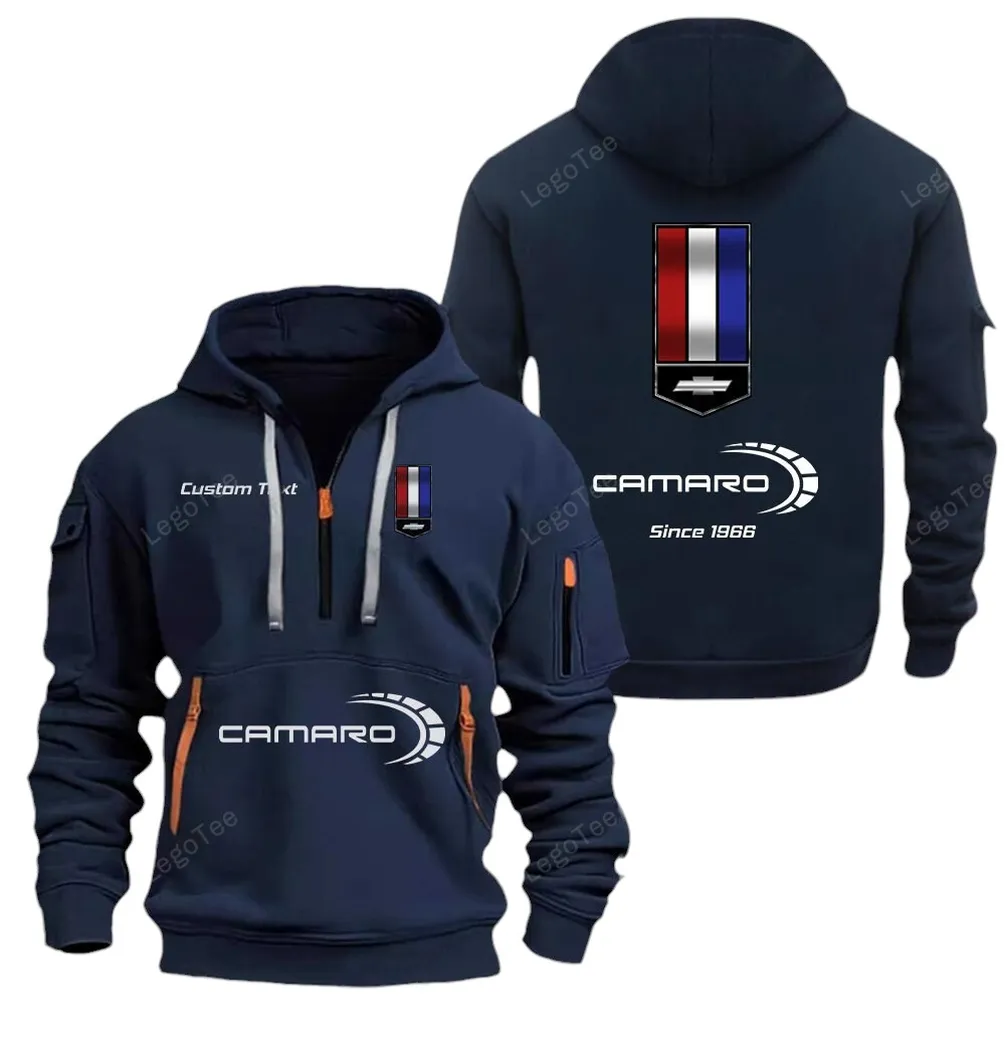 American Pony Car Hoodie Half Zipper, Exclusive Logo Hoodie For American Pony Car Enthusiasts CAR052