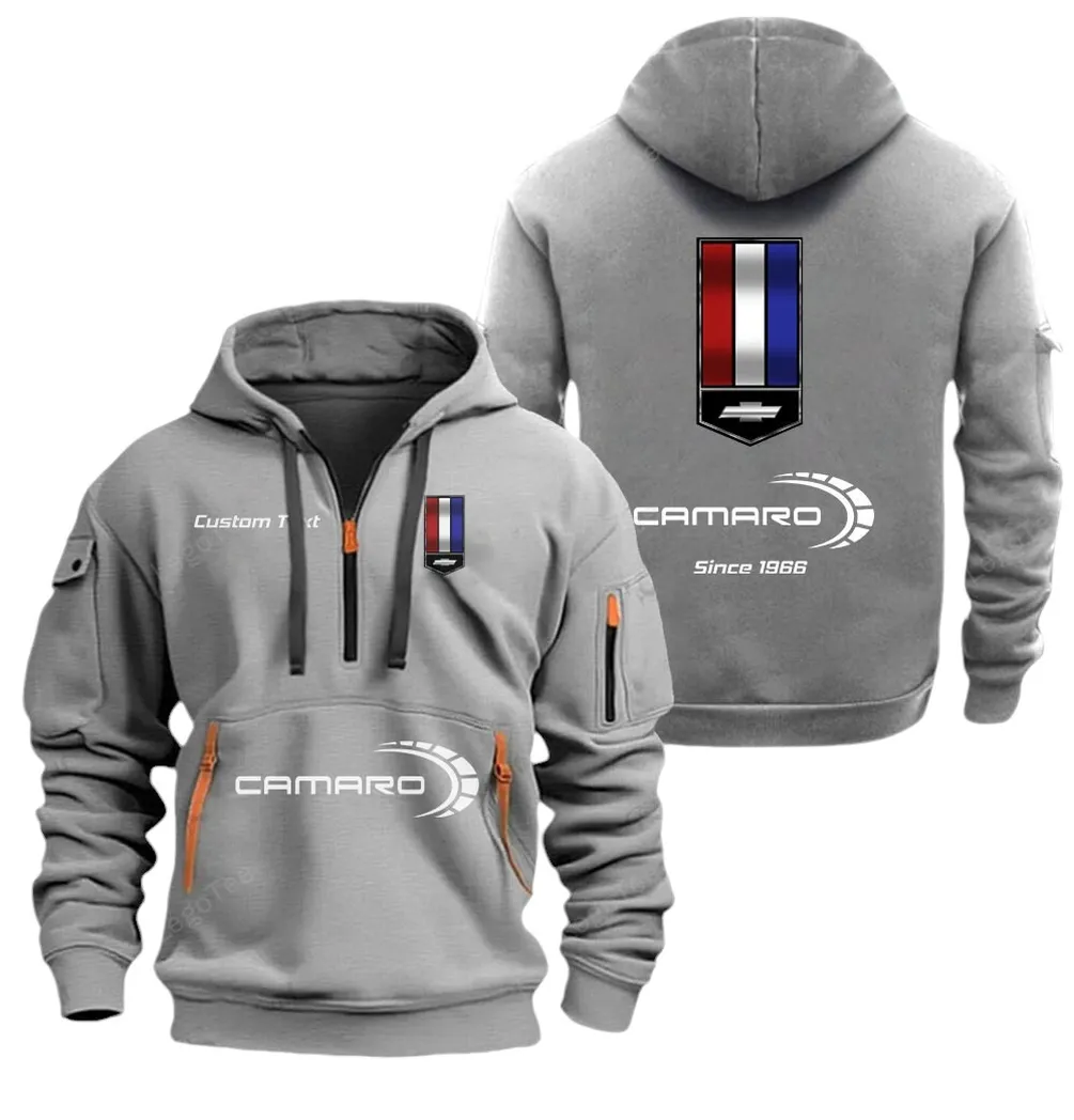 American Pony Car Hoodie Half Zipper, Exclusive Logo Hoodie For American Pony Car Enthusiasts CAR052 - Image 3