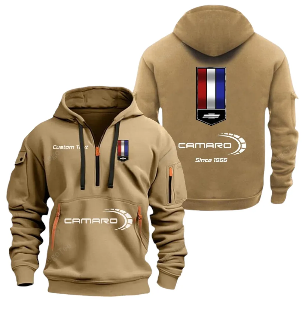 American Pony Car Hoodie Half Zipper, Exclusive Logo Hoodie For American Pony Car Enthusiasts CAR052 - Image 4