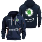 Hoodie Half Zipper Exclusive Logo Gift For Czech Automobile Enthusiasts CAR052