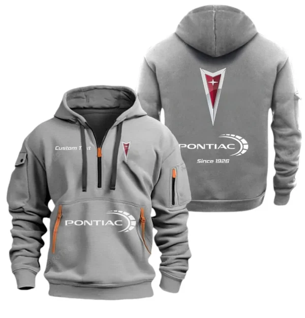 Hoodie Half Zipper Exclusive Logo Gift For Classic American Car Enthusiasts CAR052 - Image 3