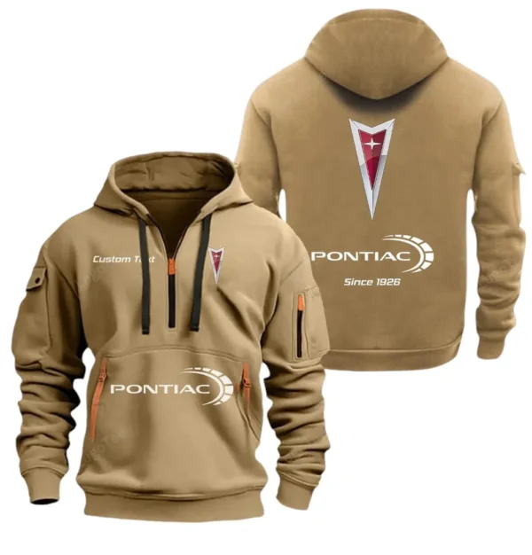 Hoodie Half Zipper Exclusive Logo Gift For Classic American Car Enthusiasts CAR052 - Image 4