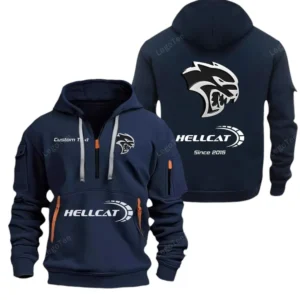 Hoodie Half Zipper Exclusive Logo Gift For High-Performance Muscle Car Enthusiasts CAR052
