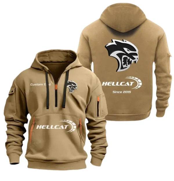 Hoodie Half Zipper Exclusive Logo Gift For High-Performance Muscle Car Enthusiasts CAR052 - Image 4