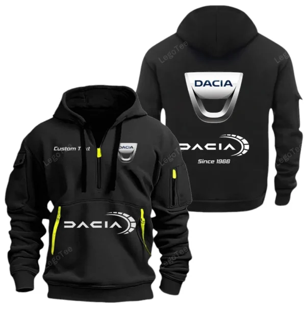 Hoodie Half Zipper Exclusive Logo Gift For Eastern European Car Enthusiasts CAR052 - Image 2