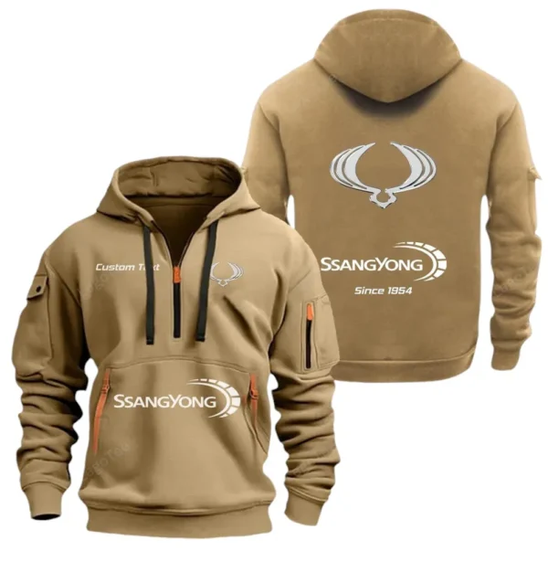 Hoodie Half Zipper Exclusive Logo Gift For 4x4 Crossover Enthusiasts CAR052 - Image 4