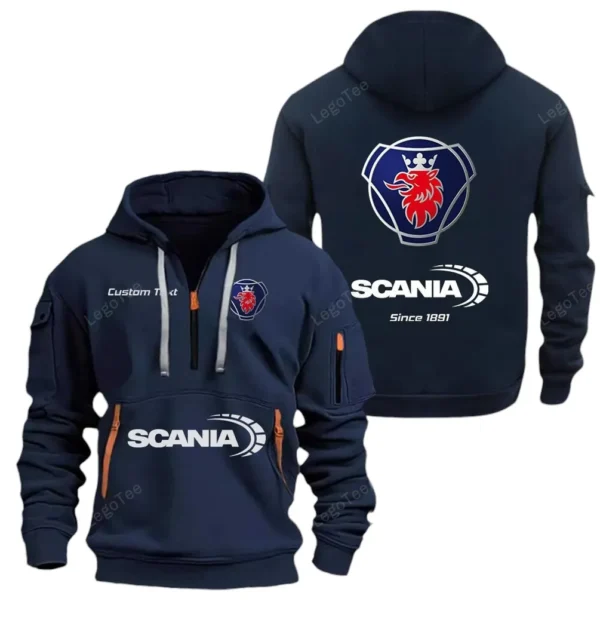 Hoodie Half Zipper Exclusive Logo Gift For Heavy Hauler Enthusiasts CAR052