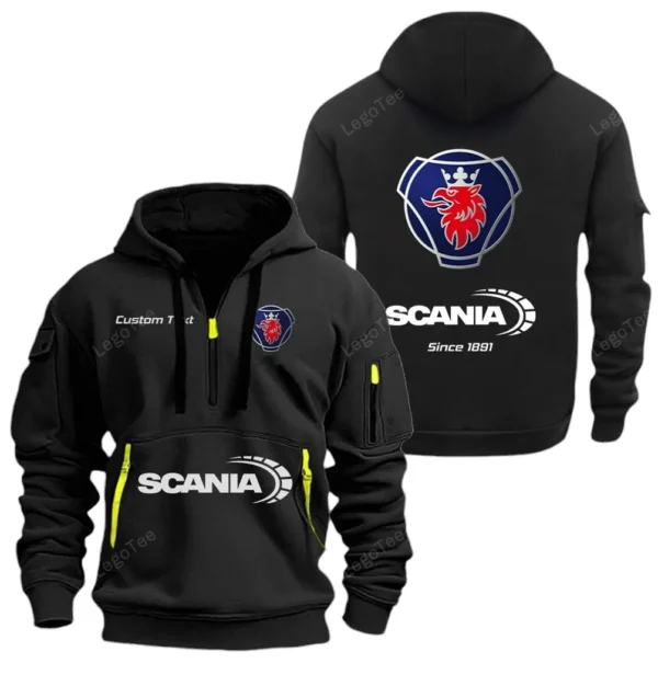 Hoodie Half Zipper Exclusive Logo Gift For Heavy Hauler Enthusiasts CAR052 - Image 2