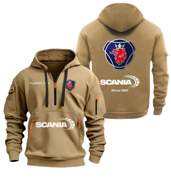 Hoodie Half Zipper Exclusive Logo Gift For Heavy Hauler Enthusiasts CAR052 - Image 4