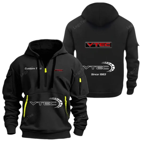 Hoodie Half Zipper Exclusive Logo Gift For Tuner Car Enthusiasts CAR052 - Image 2