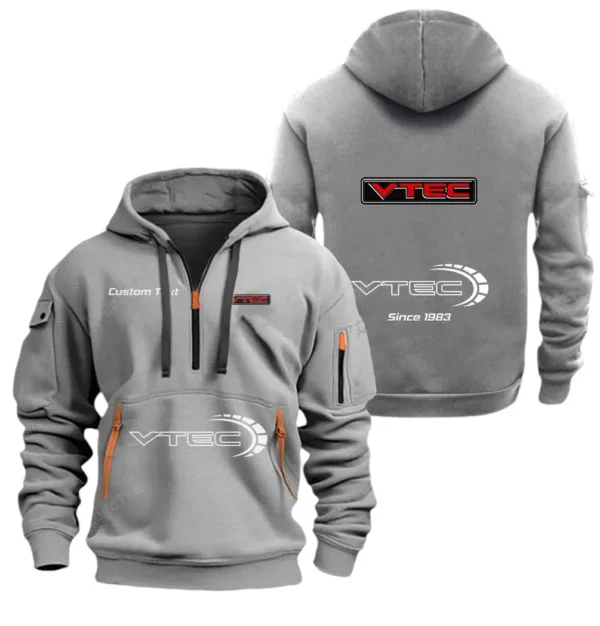 Hoodie Half Zipper Exclusive Logo Gift For Tuner Car Enthusiasts CAR052 - Image 3