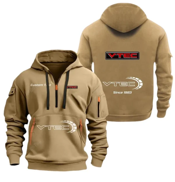 Hoodie Half Zipper Exclusive Logo Gift For Tuner Car Enthusiasts CAR052 - Image 4