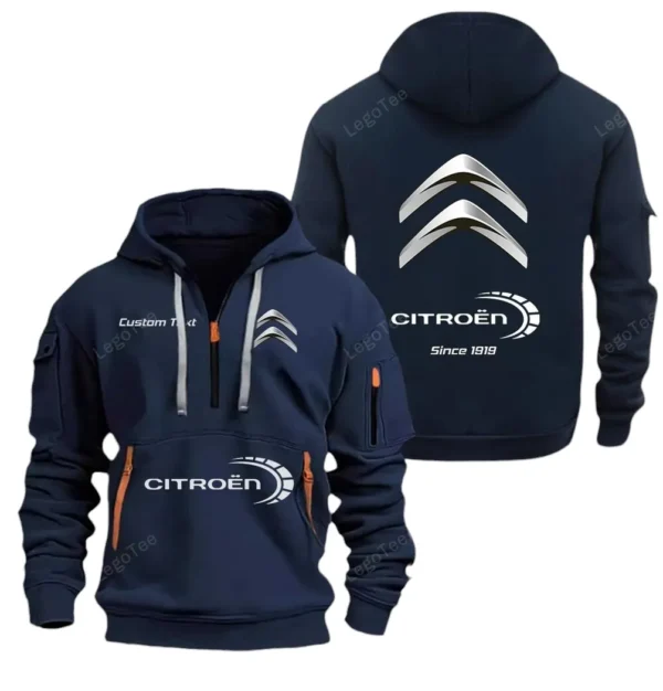 Hoodie Half Zipper Exclusive Logo Gift For Compact Hatchback Enthusiasts CAR052