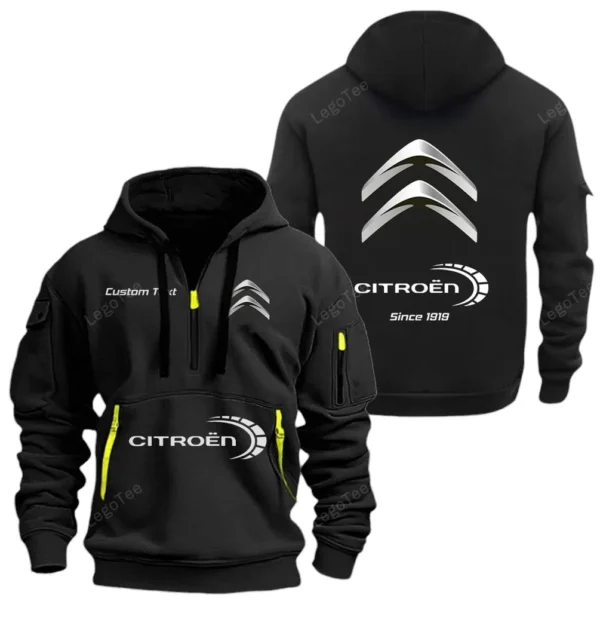 Hoodie Half Zipper Exclusive Logo Gift For Compact Hatchback Enthusiasts CAR052 - Image 2