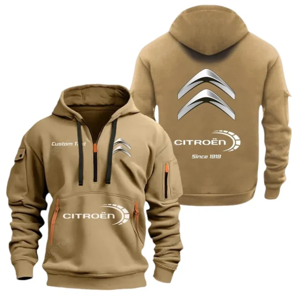 Hoodie Half Zipper Exclusive Logo Gift For Compact Hatchback Enthusiasts CAR052 - Image 4