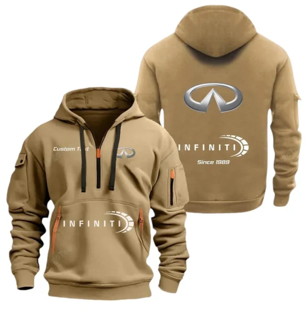 Hoodie Half Zipper Exclusive Logo Gift For Luxury SUV Enthusiasts CAR052 - Image 4