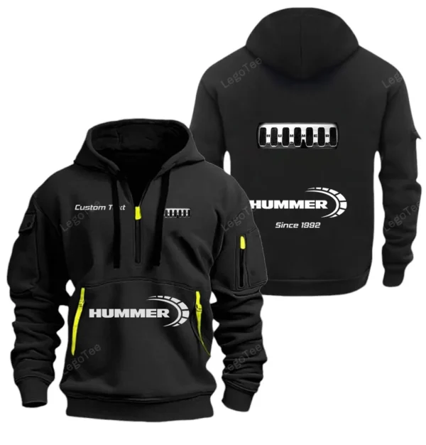 Hoodie Half Zipper Exclusive Logo Gift For Military-Style Vehicle Enthusiasts CAR052 - Image 2