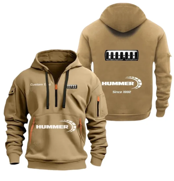 Hoodie Half Zipper Exclusive Logo Gift For Military-Style Vehicle Enthusiasts CAR052 - Image 4