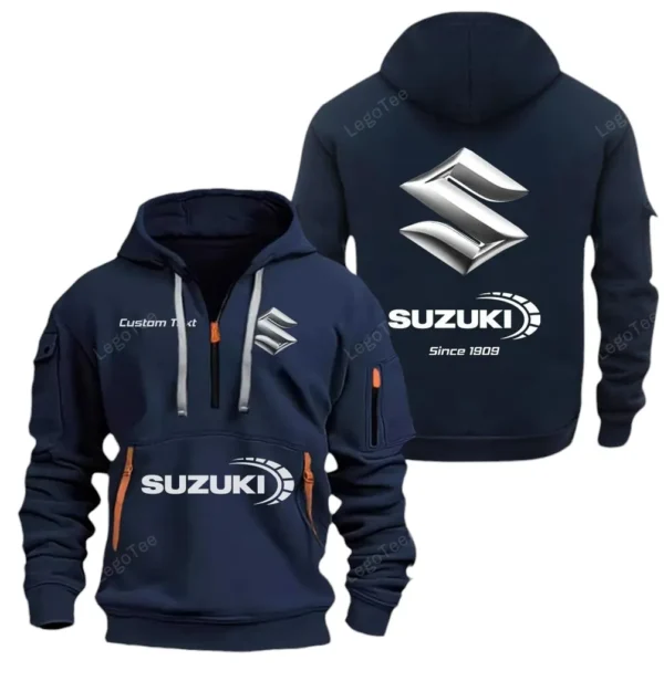 Hoodie Half Zipper Exclusive Logo Gift For Superbike Enthusiasts CAR052