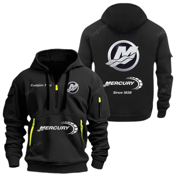 Hoodie Half Zipper Exclusive Logo Gift For Marine Engine Enthusiasts CAR052 - Image 2