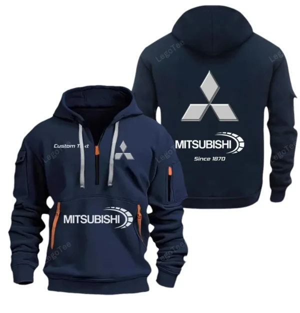 Hoodie Half Zipper Exclusive Logo Gift For Compact Sedan Enthusiasts CAR052