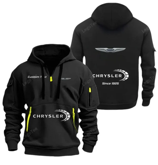 Hoodie Half Zipper Exclusive Logo Gift For American Sedan Enthusiasts CAR052 - Image 2