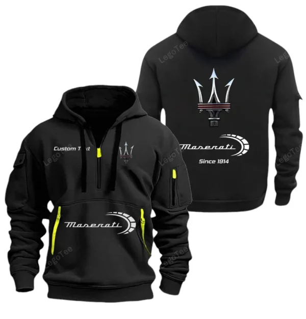 Hoodie Half Zipper Exclusive Logo Gift For Grand Tourer Enthusiasts CAR052 - Image 2