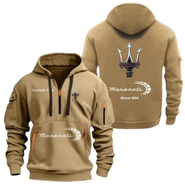 Hoodie Half Zipper Exclusive Logo Gift For Grand Tourer Enthusiasts CAR052 - Image 4