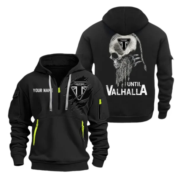 Hoodie Half Zipper Exclusive Logo Gift For Legendary Two-Wheeler Enthusiasts CAR072 - Image 2