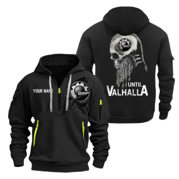 Hoodie Half Zipper Exclusive Logo Gift For Off-Road Adventure Bike Enthusiasts CAR072 - Image 2