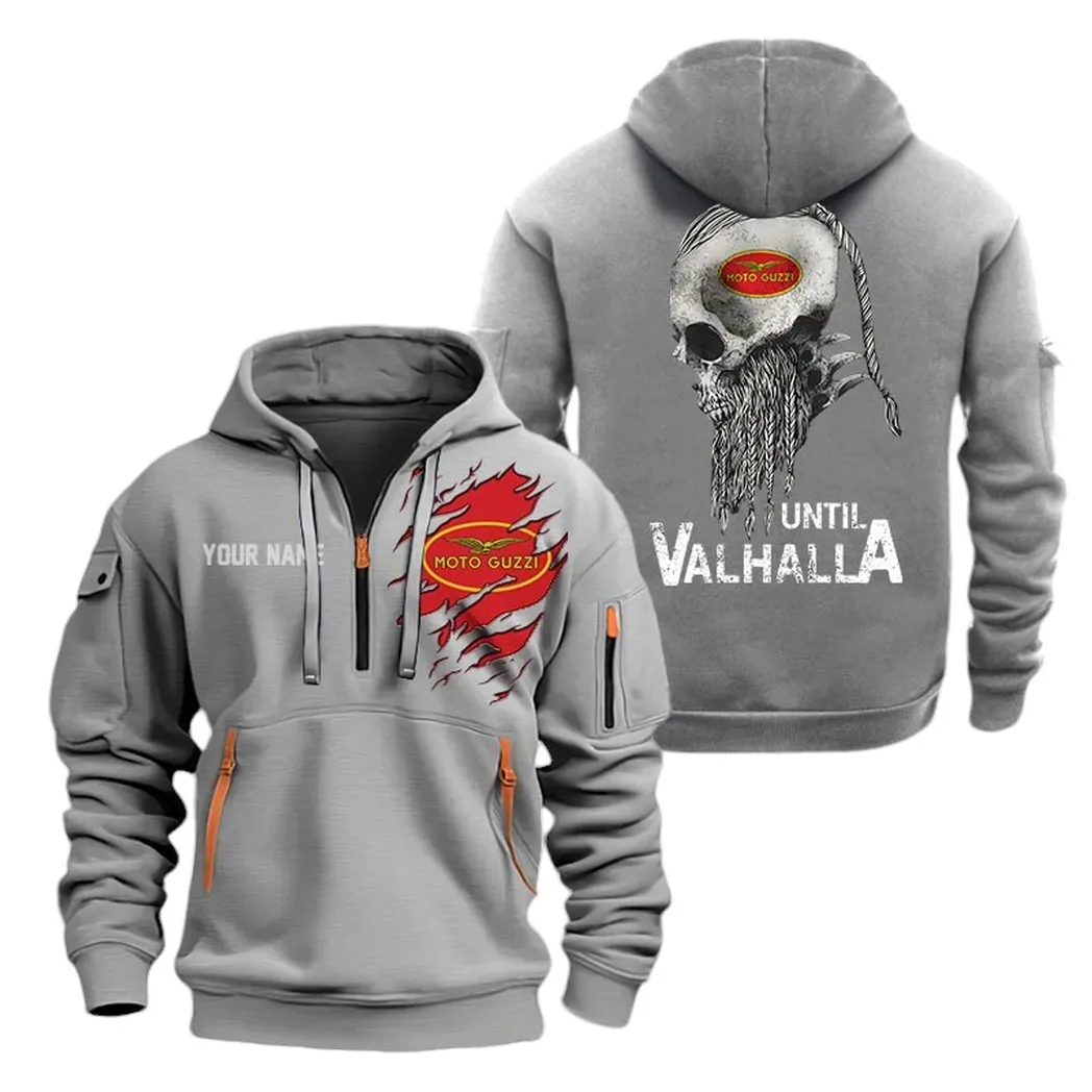 Hoodie Half Zipper Exclusive Logo Gift For Motorbike Enthusiasts CAR072 - Image 3