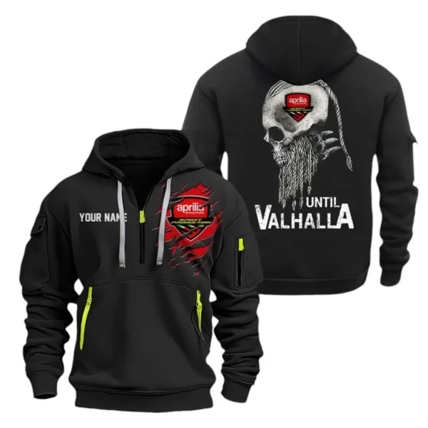 Hoodie Half Zipper Exclusive Logo Gift For Italian Motorcycle Enthusiasts CAR072 - Image 2
