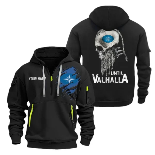 Hoodie Half Zipper Exclusive Logo Gift For Urban Motorcycle Enthusiasts CAR072 - Image 2