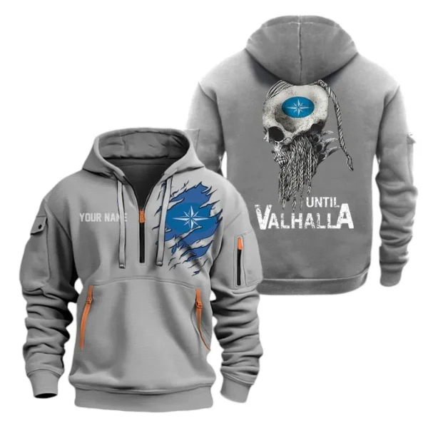 Hoodie Half Zipper Exclusive Logo Gift For Urban Motorcycle Enthusiasts CAR072 - Image 3